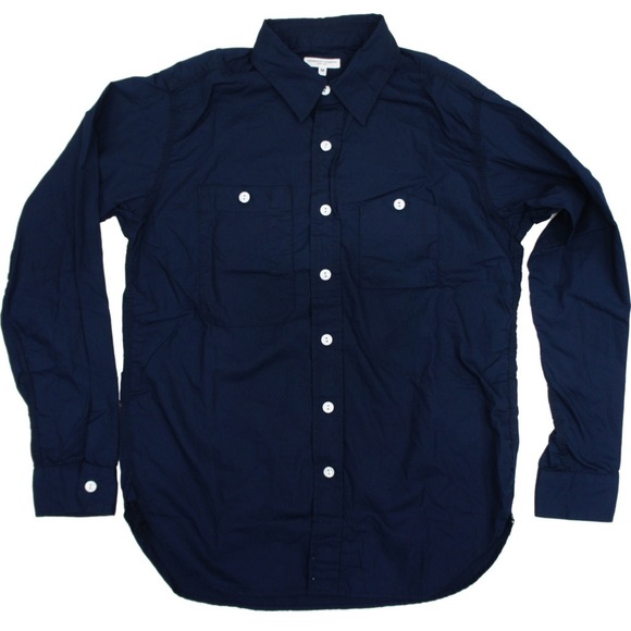 Engineered Garments‎ Work Shirt - Dk. Navy Pima Poplin - Picture 1 of 8